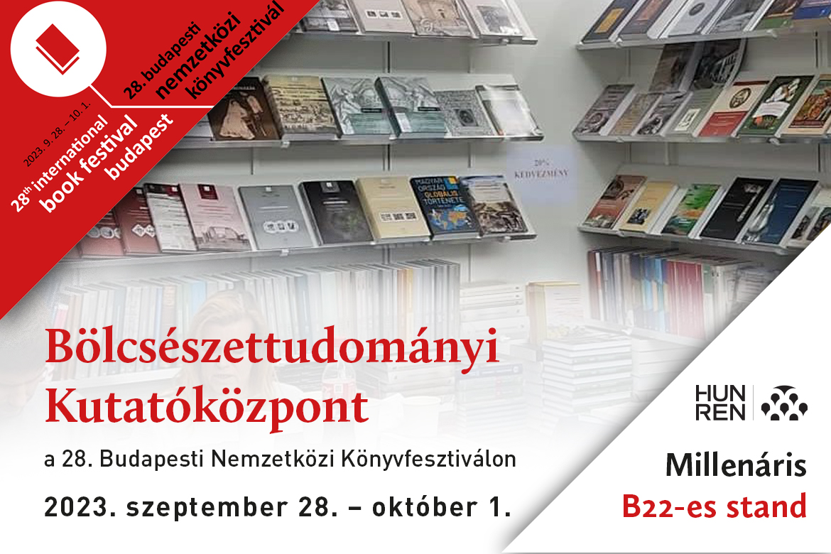 Intézetünk programjai a 28. Budapesti Nemzetközi Könyvfesztiválon