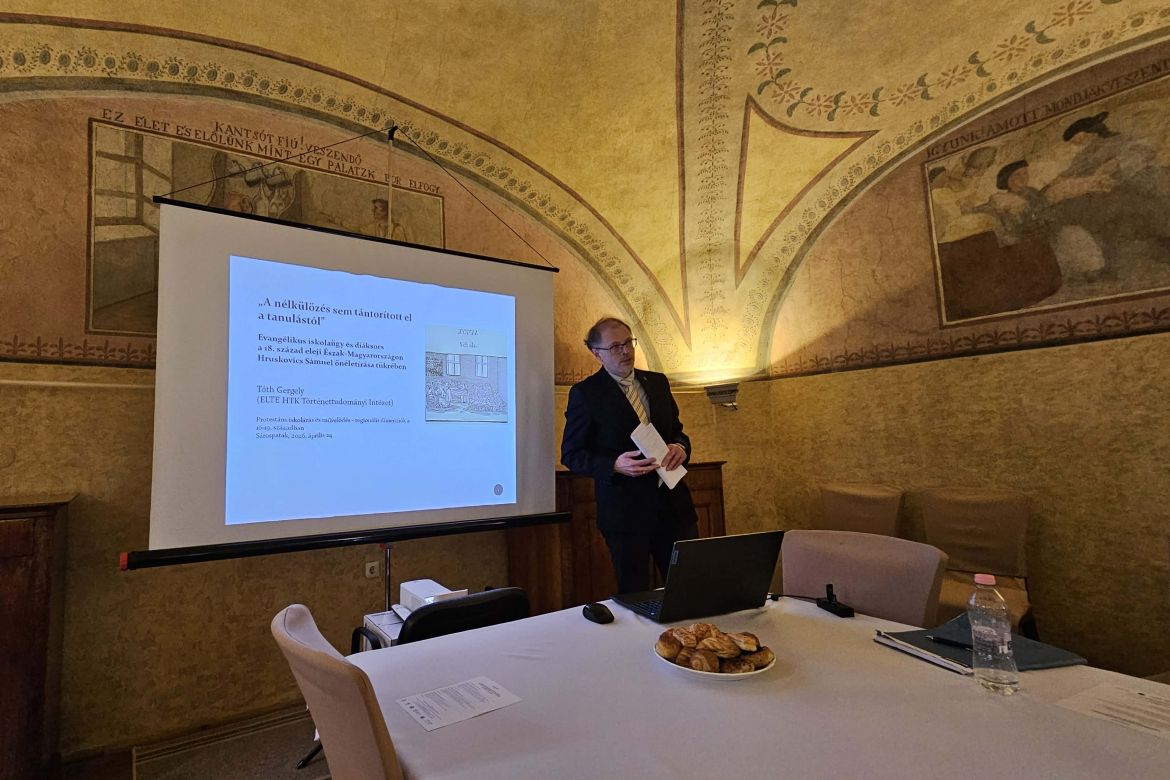 Tóth Gergely előadása a sárospataki iskolatörténeti konferencián