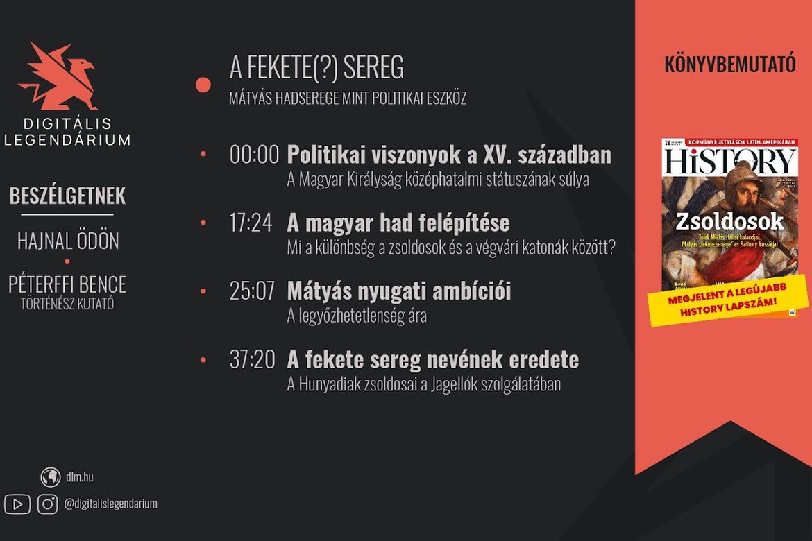 Péterfi Bence a Digitális Legendárium podcastjában a fekete seregről