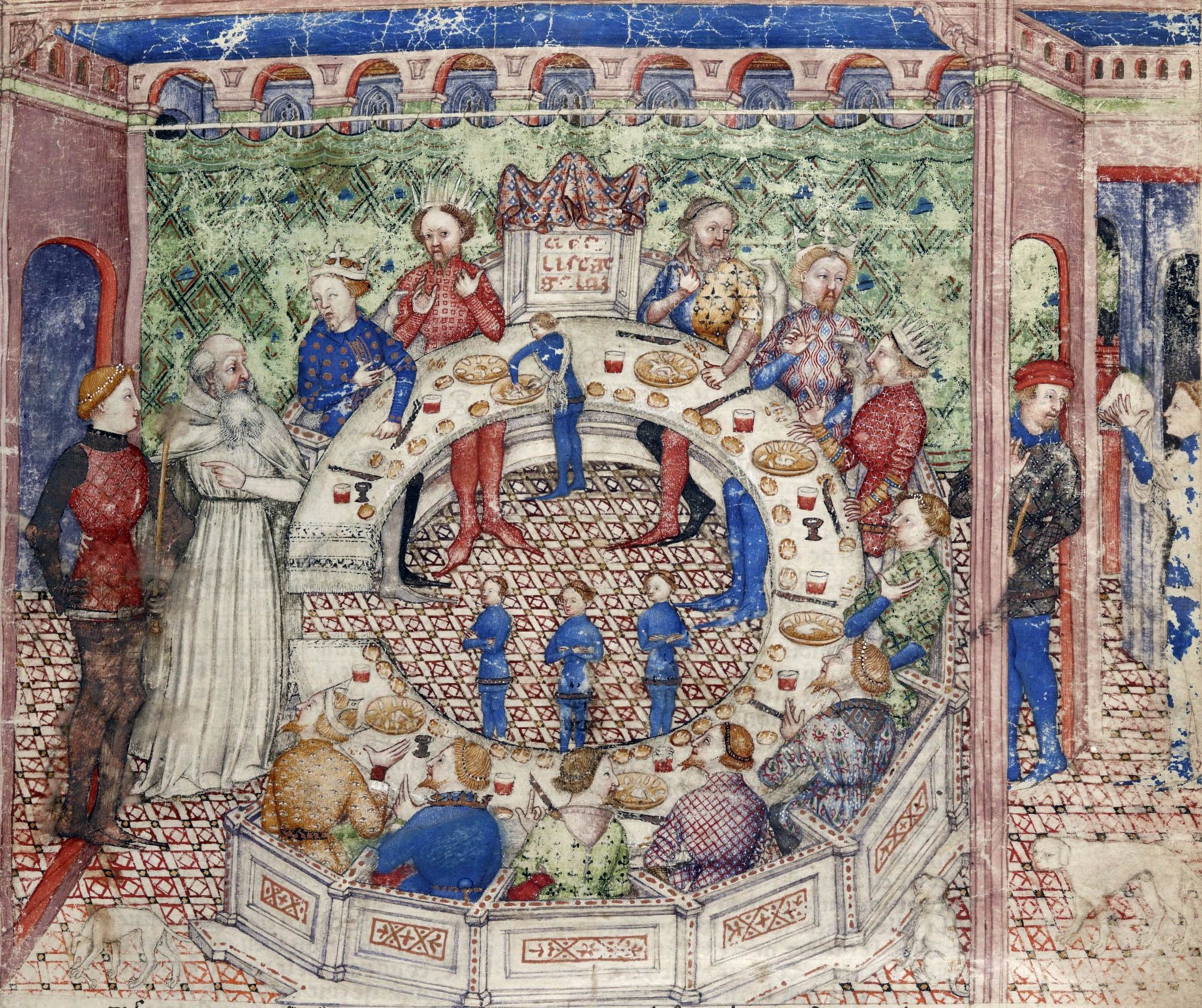 8 kep tcs Round table bnf ms fr 343 f3r 14th detail 