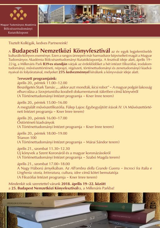 Programjaink a Budapesti Nemzetközi Könyvfesztiválon