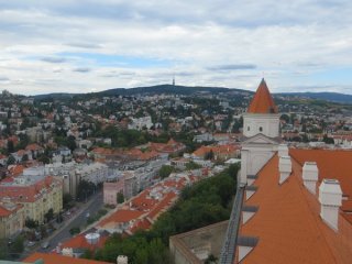 Kilátás a Koronatorony legfelső emeletéről