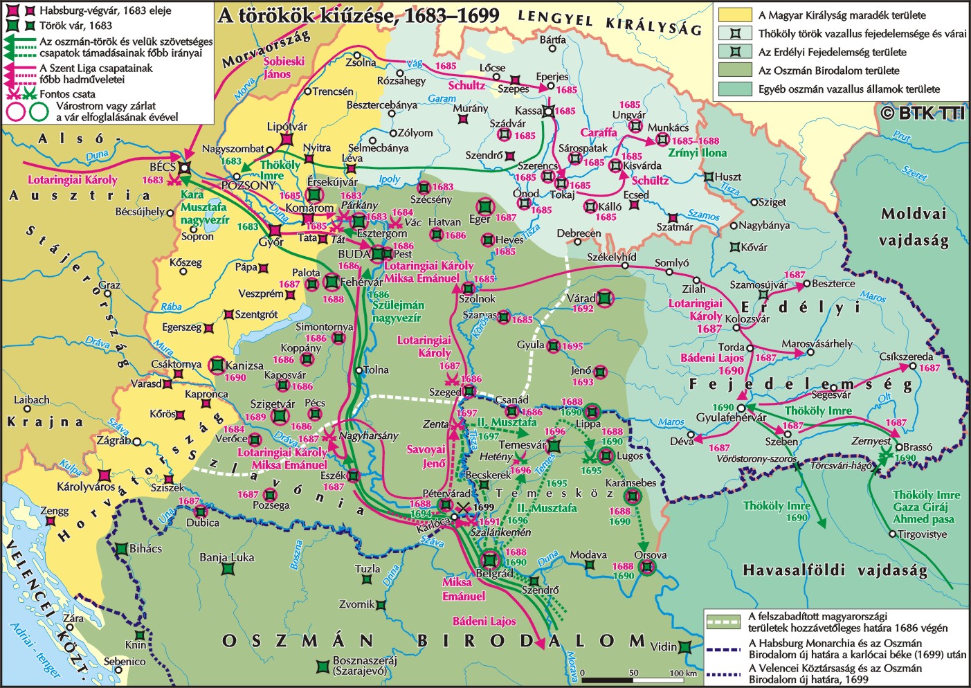 1686 1700. Австро-турецкие войны карта.