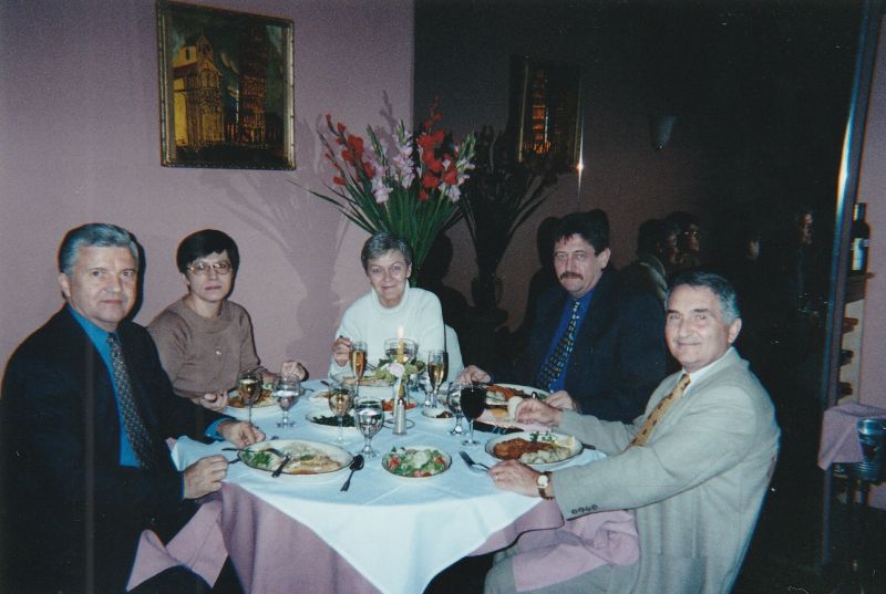 Baráti vacsora az ENSZ-Képviseleten 1991 júniusában Somogyi Ferenc külügyminiszterrel