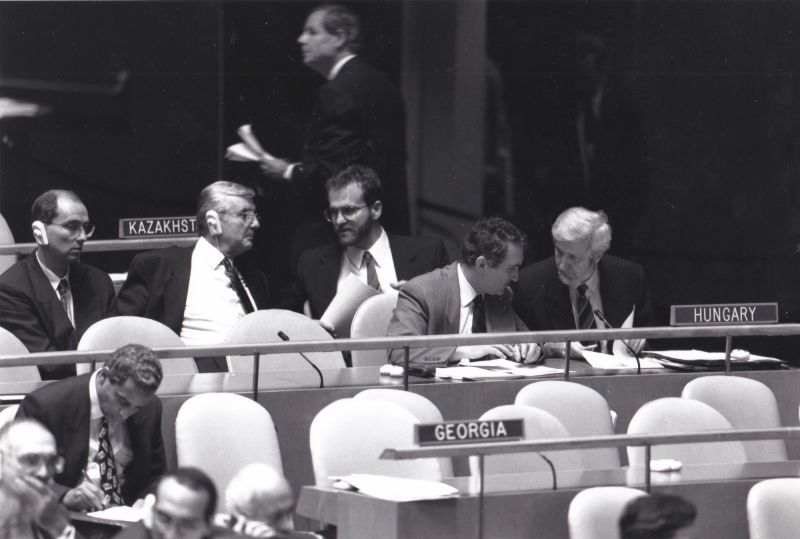 Jeszenszky Géza külügyminiszter az ENSZ Közgyűlése 1991 októberi ülésén