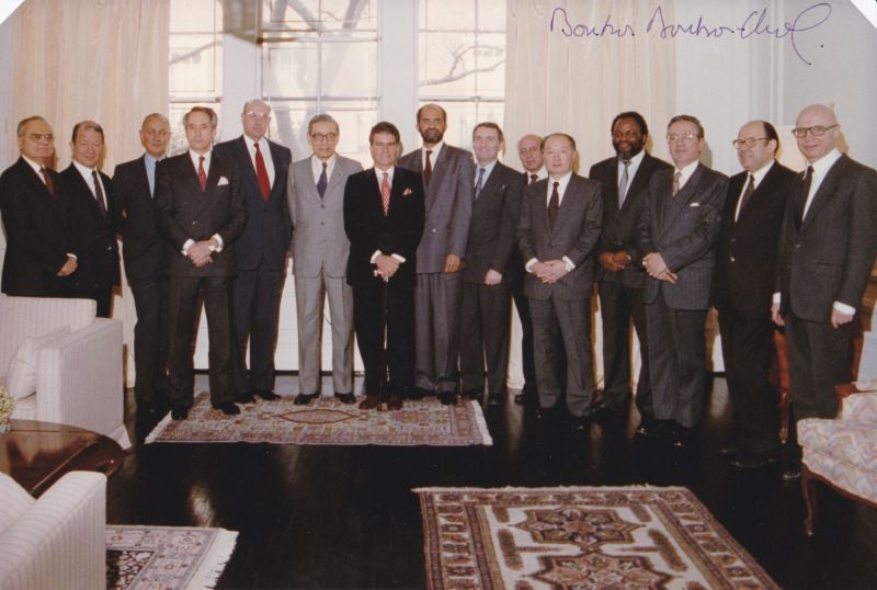 A Biztonsági Tanács tagországai képviselőinek csoportképe New Yorkban 1992 márciusában