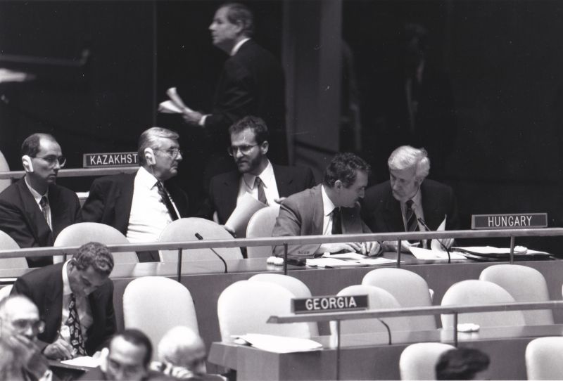 Jeszenszky Géza külügyminiszter 1993 szeptemberében az ENSZ Közgyűlésén
