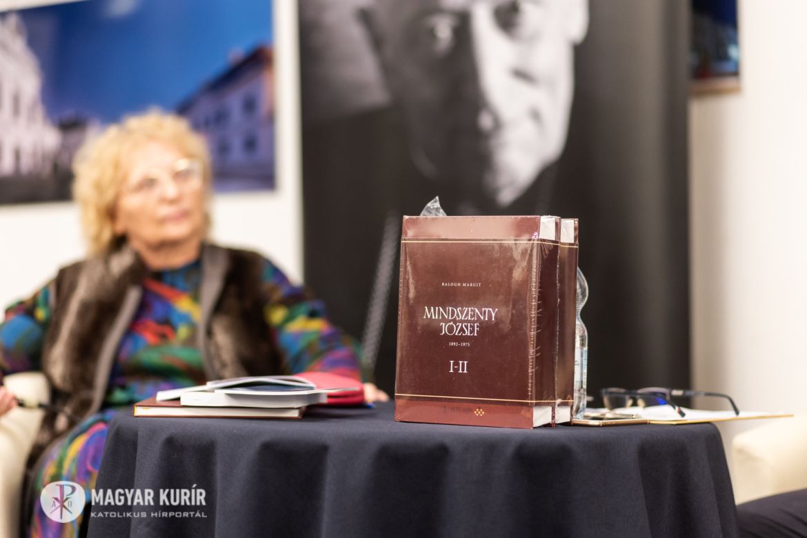 Balogh Margit részvételével mutatták be Mindszenty József életművét a Háló Közösségi Központban. Fotó: Lambert Attila/Magyar Kurír