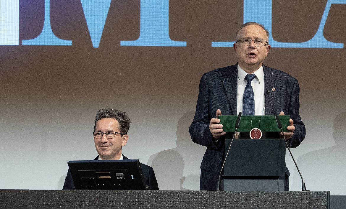 Pálffy Géza székfoglaló előadása a Magyar Tudományos Akadémián. Fotó: Szigeti Tamás/MTA