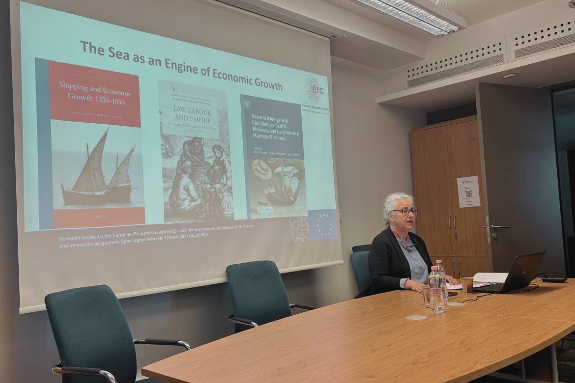 Maria Fusaro előadása kutatóintézetünkben