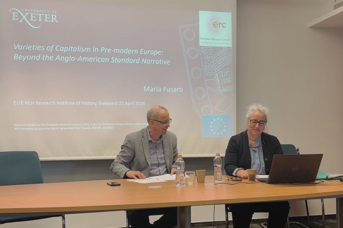 Maria Fusaro előadása kutatóintézetünkben