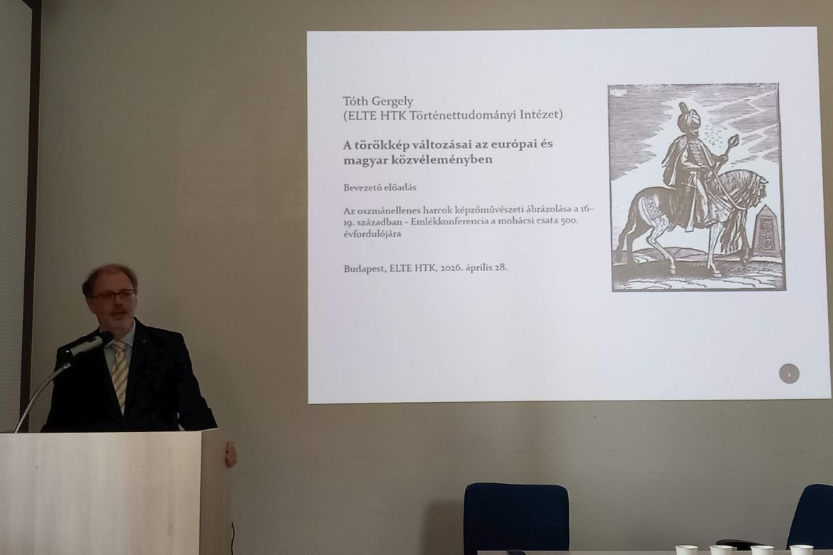 Tóth Gergely előadása. Fotó: Gulyás Borbála